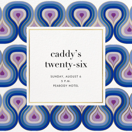 Peacocking - Birthday Invitation by Jonathan Adler