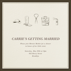 Country Couture - Bridal Shower Invitation by Derek Blasberg