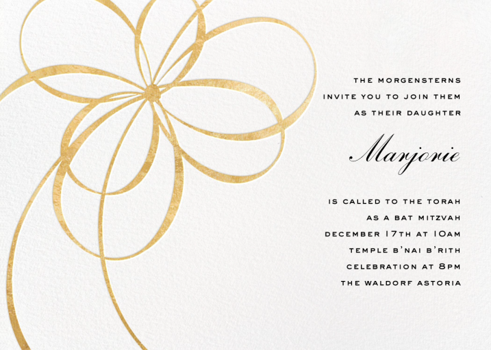 Belle Boulevard Invite - Bar & Bat Mitzvah Invitation by kate spade new york