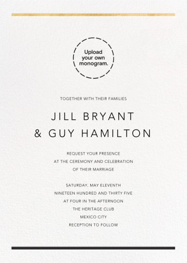 Minimal Foil Border - Wedding Invitation by Paperless Post