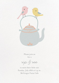 Tweeting Over Teatime - Sip and See Invitation by Little Cube