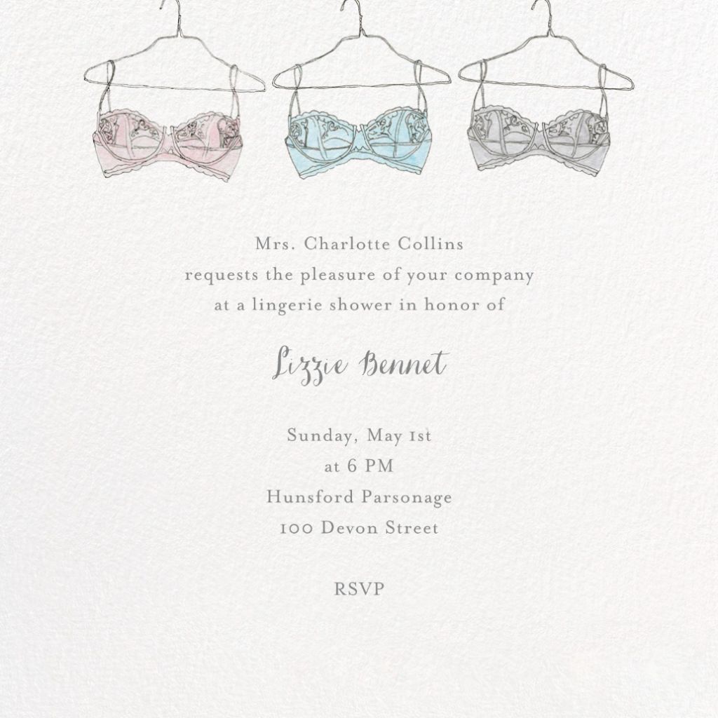 Lingerie Shower Bridal Shower Invitation Send online instantly