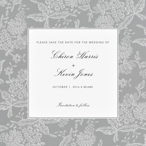 Hydrangea Lace I Save The Date by Oscar de la Renta