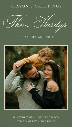 Monogram Photo - Holiday Card by Paperless Post