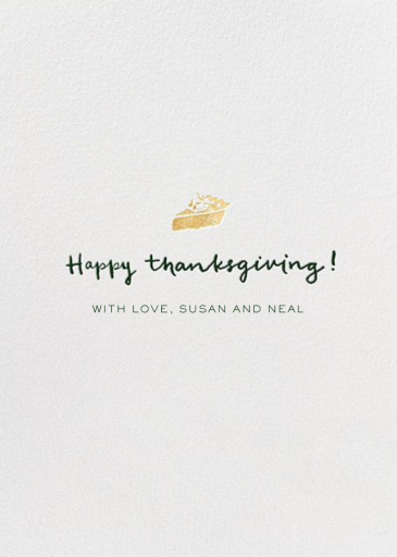 Thanksgiving To-Do - Thanksgiving Card by kate spade new york - Back