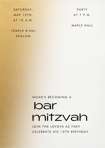 Color Melt - Bar & Bat Mitzvah Invitation by paperless_post