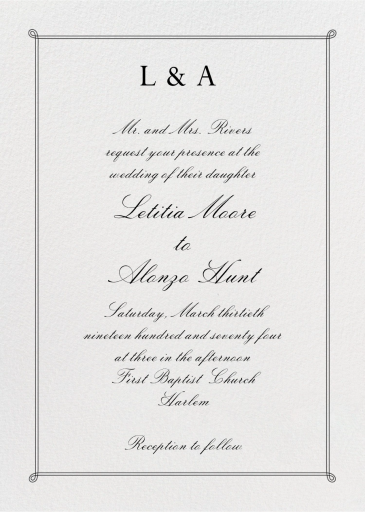 Double Loop Frame Tall - Wedding Invitation by Paperless Post
