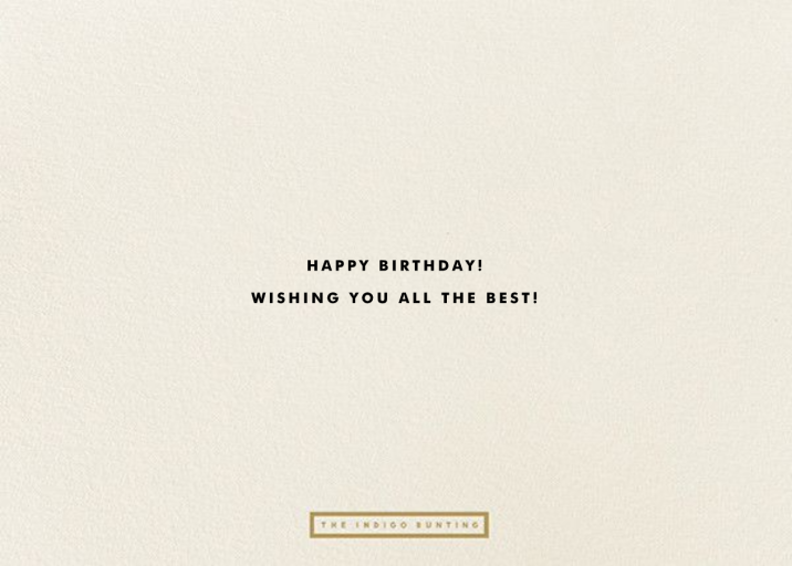 Birthday Languages by The Indigo Bunting - Back