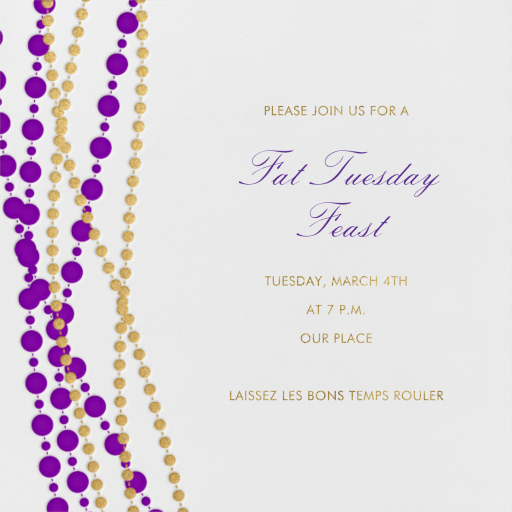 Mardi Gras Beads - Mardi Gras Invitation by Paperless Post
