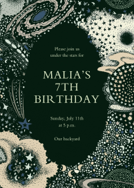 Cosmic Galaxy - Birthday Invitation by Liberty