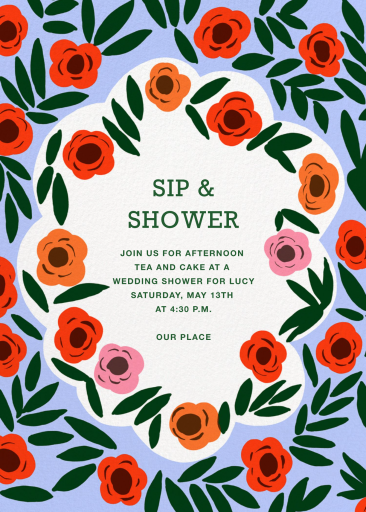 Floral Garden Sip & Shower Invitation