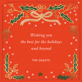 Holly Christmas - Greeting Card by Rifle Paper Co.