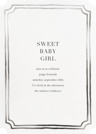 Double Border Indented Corners - Baby Shower Invitation by Sugar Paper