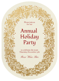 Golden Wreath - Party Invitation by Paperless Post