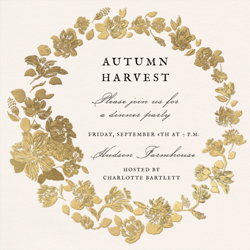 Rosy Ring - Dinner Party Invitation by Emilia Wickstead