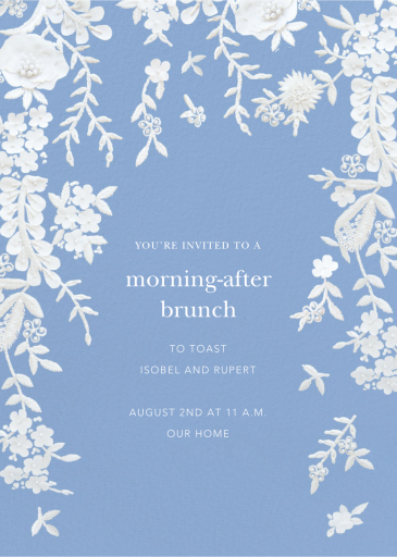 Fleurs d'Alençon - Wedding Brunch Invitation by Oscar de la Renta