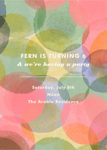 Birthday Watercolor by Crate & Barrel