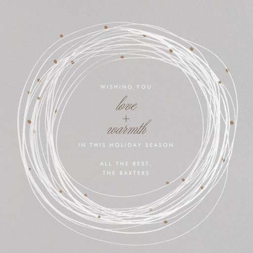 Winter Wreath - Holiday Card by Paperless Post - Back