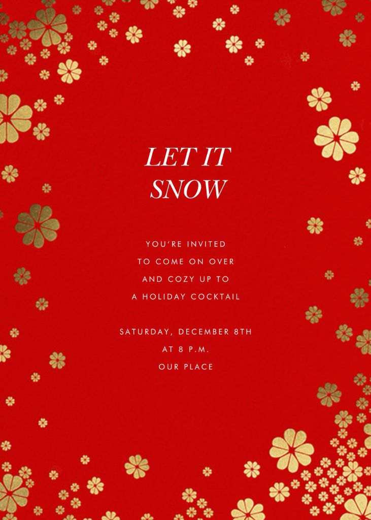 Clover and Over Holiday Party Invitation Send online instantly