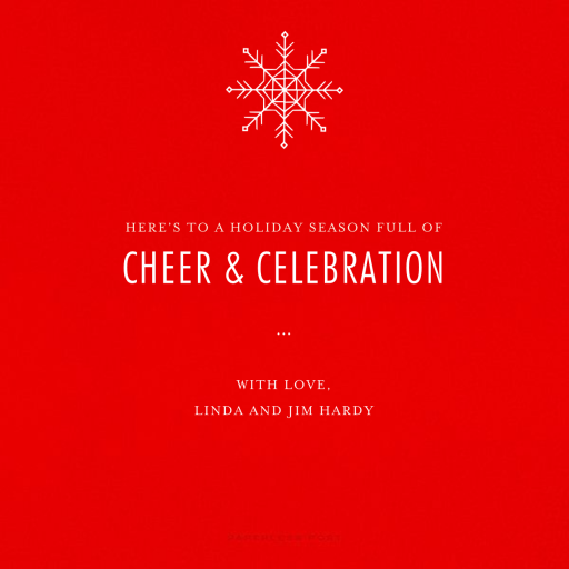 Full-Page Photo Square (Double-Sided) - Christmas Card by Paperless Post - Back