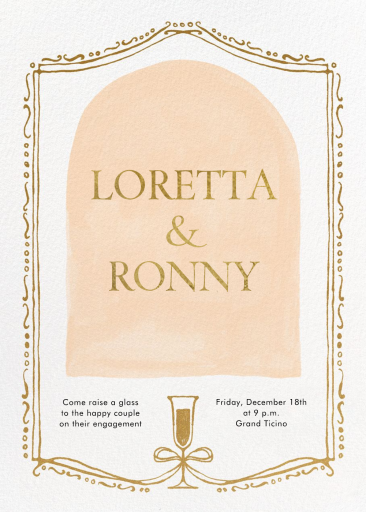 Champagne Frame by Paperless Post