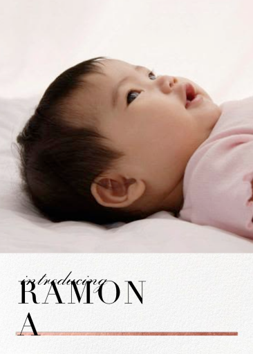 3/4 Portrait (Photo) - Birth Announcement by Paperless Post