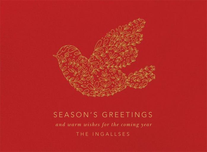 Vine Dove Fine - Holiday Card by Paperless Post