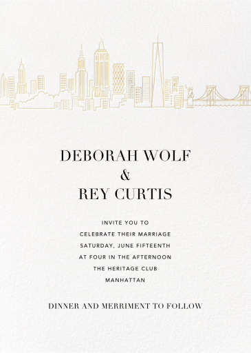 Skyline View - Wedding Invitation by Paperless Post