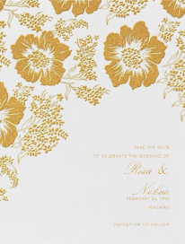 Falling Poppies I (Save the Date) by Oscar de la Renta