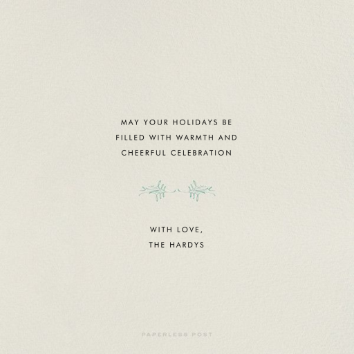 Merry Filigree - Holiday Card by Paperless Post - Back