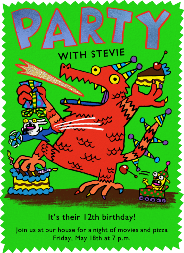 Birthday Monster - Birthday Invitation by Gentle Thrills
