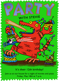 Birthday Monster - Birthday Invitation by Gentle Thrills