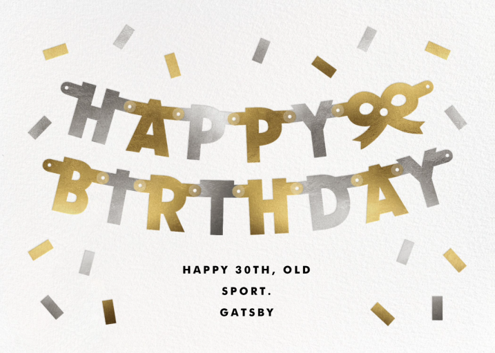 Lettered Bunting - Birthday Card by The Indigo Bunting