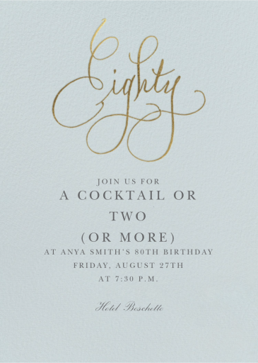 Milestone Manuscript - Birthday Invitation by Stephanie Fishwick