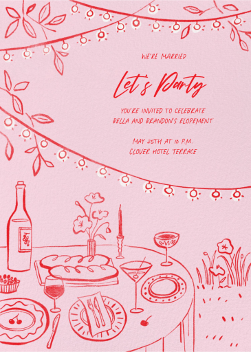 Under the Lights - Elopement Party Invitation by Paperless Post