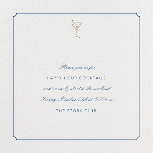 Indented Rounded Corners - Happy Hour Invitation by Paperless Post