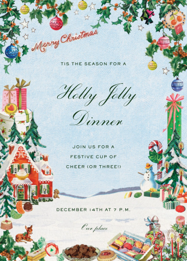 Vintage Christmas Toy Invitation