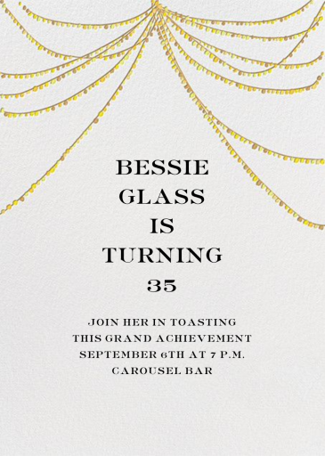 String of Lights - Birthday Invitation by Mr. Boddington's Studio