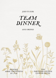 Flower Stalks - Business Dinner Invitation by Emilia Wickstead