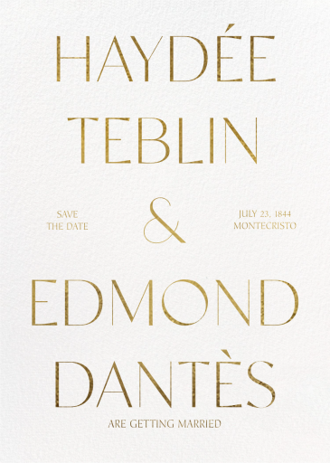 Gold Leaf Type - Save the Date by Chand Sitara