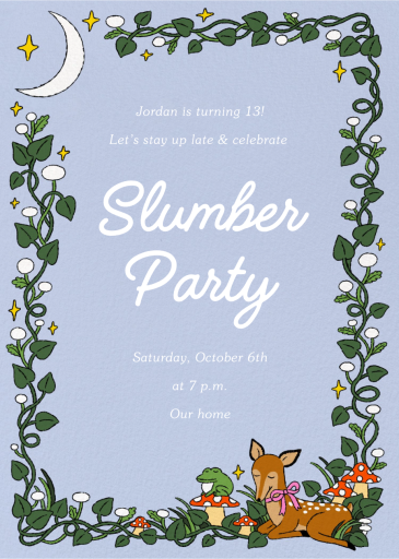 Midnight Slumber - Birthday Invitation by Min Heo