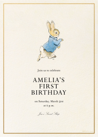Hop Along - Birthday Invitation by Peter Rabbit