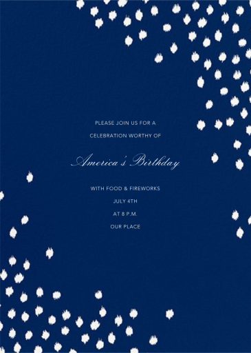 Ikat Dot - 4th of July Invitation by Oscar de la Renta