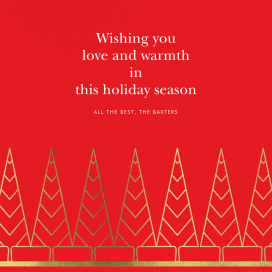 Deco Trees (Square) - Christmas Card by kate spade new york