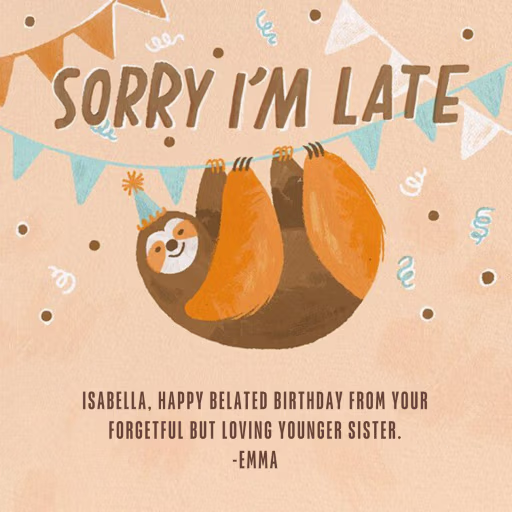 Party Sloth - Birthday Card by Paperless Post