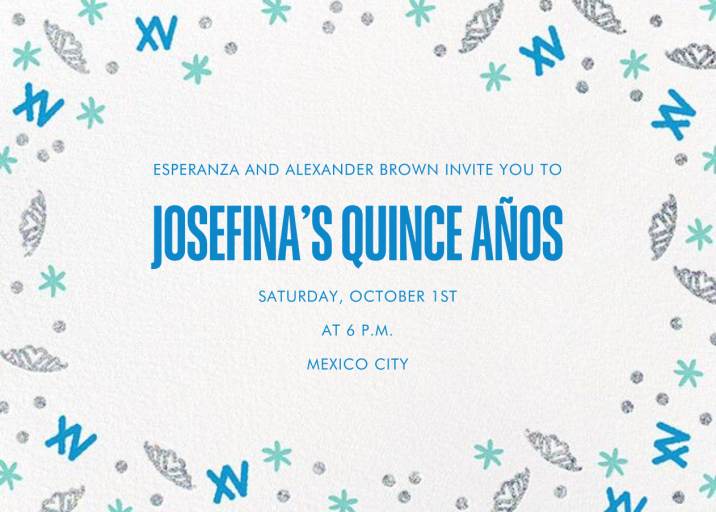 Glitter Glamour Photo - Quinceañera Invitation by Paperless Post - Back