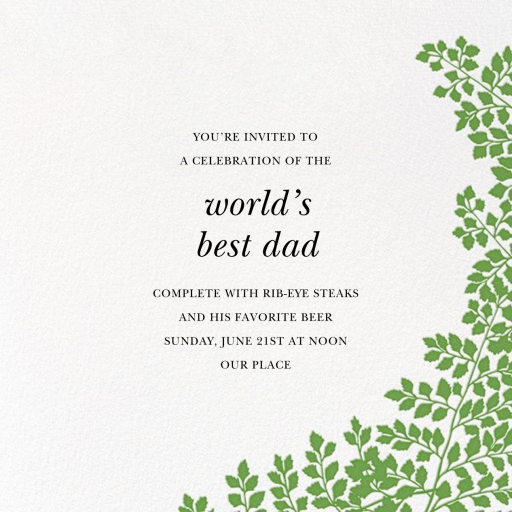 Fern II - Father's Day Invitation by Paperless Post