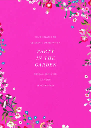 Embroidered Floral - Party Invitation by Oscar de la Renta