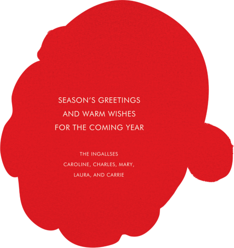 Santa's Satisfied Greeting - Christmas Card by Meri Meri - Back