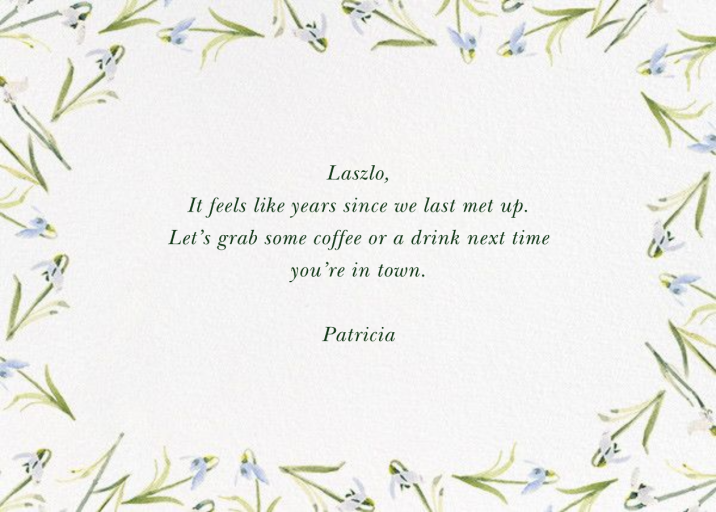 Snowdrop Stationery - Thinking of You Card by Paperless Post